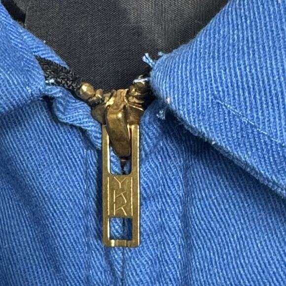 Vintage Dickies Jacket Mens M Blue Black Eisenhower Quilted Bomber Workwear 90s - Picture 9 of 13